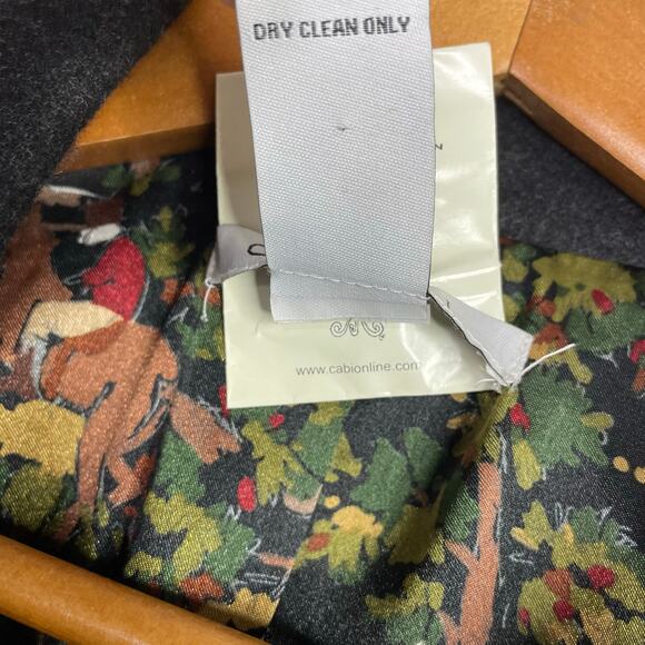 Cabi Wool Tweed Equestrian Fox Hunt Riding Jacket Blazer Black Herringbone 8 629 - Picture 13 of 13